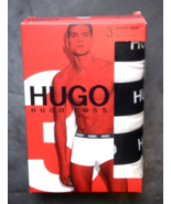 HUGO BOSS Hommes 3-Pack Blanc/Noir Extensible sous Vêtement Coton Short ... - £19.39 GBP