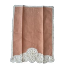 Handkerchief Pink White Lace 9x12” Hankie - £5.62 GBP