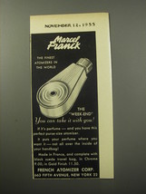 1955 Marcel Franck Week-End Atomizer Advertisement - £14.73 GBP
