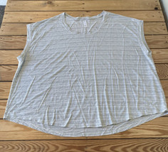 Athleta NWT $54 Women’s Stratus Breezy stripe Tee Size 3X Grey L8 - £23.34 GBP