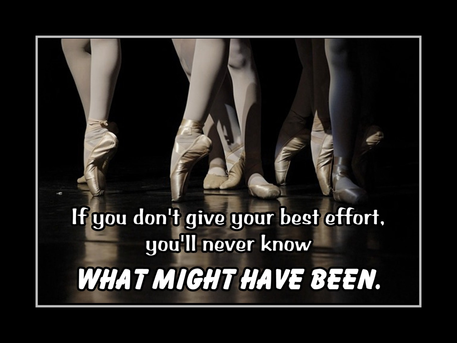 Dance Motivation Quote Poster Print Inspirational Dancer Ballet Wall Art - $22.99 - $39.99