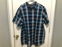 NEW Boulder Creek Trading Company Plaid Shirt Big &amp; Tall SZ 2XL Short Sleeves - £14.86 GBP