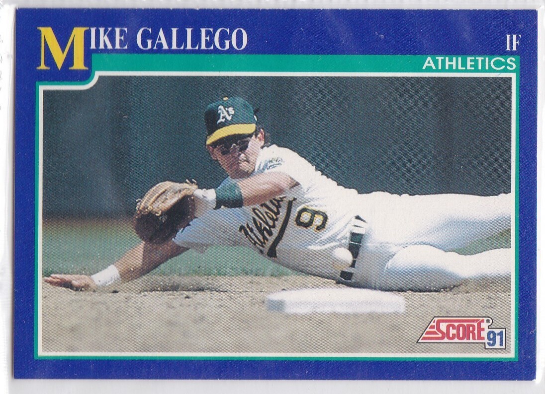 M) 1991 Score Baseball Trading Card - Mike Gallego #476 - $1.97 M) 1991 Score Baseball Trading Card - Mike Gallego #476 - $1.97