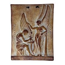 Daedalus and Icarus Ancient Greek Mythology Ceramic Tile Wall Relief Decor - $37.31