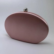 Royal Nightingales oval heart shape satin clutch bag and hard box case evening b - £72.21 GBP