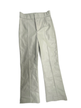 Zara cream mini flare high waisted faux leather pleated leggings Size S - £42.83 GBP