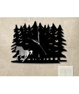15in W Western Theme Forest Wall Clock - Running Horse - $104.00