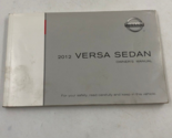 2012 Nissan Versa Sedan Owners Manual Handbook OEM J03B43004 - $14.84