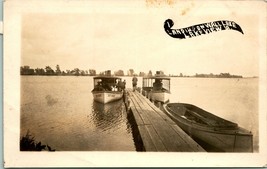 Vtg Real Photo Postcard RPPC 1907-17 Kruxo Landing on Wall Lake Lakeview Iowa  - £7.68 GBP