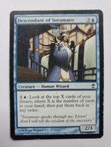 MTG Magic The Gathering Card Descendant of Soramaro Creature Human Wizard Blue - £5.92 GBP