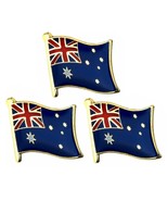 3 AUSTRALIAN FLAG PINS 0.5&quot; Metal Lapel Pin Australia Hat Tie Tack AU Lo... - $186.26 MXN