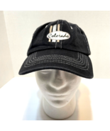 Vintage Colorado Black Canvas Style Mens Ball Cap Embroidered Strapback ... - $12.60