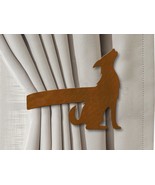 Southwest Theme Howling Coyote Drapery Holdback in Black Rust or Unpainted - $39.00