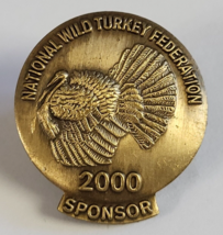 2000 NATIONAL WILD TURKEY FEDERATION NWTF SPONSOR METAL LAPEL PIN USA BI... - £19.70 GBP