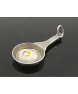 925 Sterling Silver - Vintage Fried Egg In Pan Petite Pendant - PT18875 - £22.81 GBP