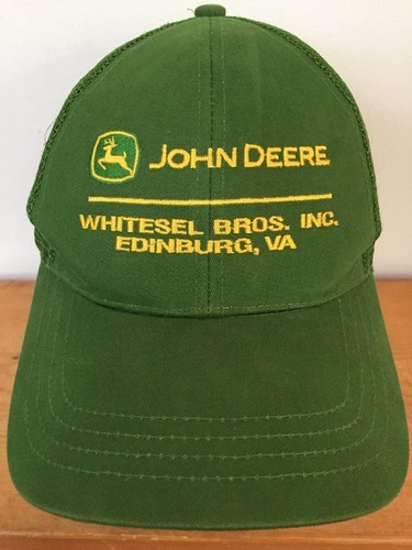 John Deere Whitesel Bros Edinburg VA Green Cotton Blend Adjustable Baseb... - $19.79