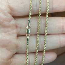 14 k Solid Yellow Gold 1.8 mm Light Rope Chain Necklace 16&quot;,18&quot;,20&quot;,22&quot;,24&quot;. - £142.15 GBP+