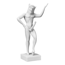 Satyr Faunus Faun Phallus Nude Male Greek Handmade Statue Sculpture 12.6 in - £44.56 GBP