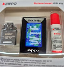 Rare Blue WTF Zippo Lighter Gift Kit - $37.95