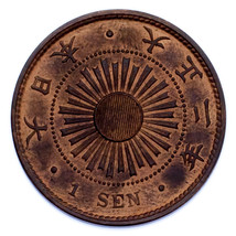Plein De 3 Japonais Bronze &amp; Cuivre Pièces VF + À Bu État - £58.15 GBP