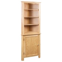 vidaXL Solid Oak Corner Cabinet - Brown, Triangular Storage with Shelves - $10,869.16 MXN