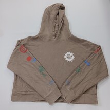 RVCA RN#99064 Women's Tan/Beige Cropped Hoodie Pullover Sweatshirt Size Small image 15
