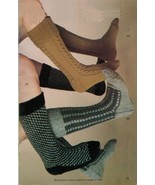 Vtg Ladies Men&#39;s Knit Highland Dance Slipper Socks Leg Warmers Ski Set P... - £9.37 GBP