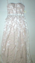 New Womens 8 NWT Designer Dress Sunset Beach Walk Gown Long White Nude W... - $420.75