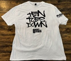 8 Ball and MJG Ten Toes Down T-Shirt Shirt XXL Promo White Hip Hop Rap C... - $544.79 MXN