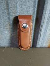 New Old Stock BROWN Leather Knife Sheath For Belt UNUSED  - £8.17 GBP