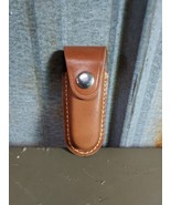 New Old Stock BROWN Leather Knife Sheath For Belt UNUSED  - £8.17 GBP