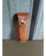 New Old Stock BROWN Leather Knife Sheath For Belt UNUSED  - £8.02 GBP