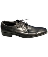 La Milano Derby Dress Shoes Mens Size 9 Black Italian Leather Square Toe... - $37.97 CAD