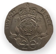 1982 Rare Twenty Pence Elizabeth II UK Coin D. G. Reg. F. D. - $23.25