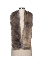 Womens Faux Fur Scarf Collar Stole A New Day Elegant Brown/Gray Winter Fall - £8.55 GBP
