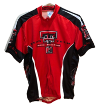 Texas Tech Red Raiders NCAA Vintage 90s Big 12 Full Zip Cycling Jersey 2XL 44 - $36.13