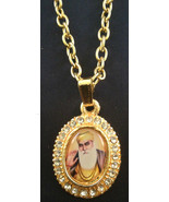 Guru Nanak Dev Guru Gobind Singh Shivji Hindu Sikh Gold Plated Sikh Pend... - $12.65