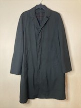 Vintage 60s BRENT Glen Plaid Wool  Trench Over Coat With Liner Men&#39;s Lar... - $99.00