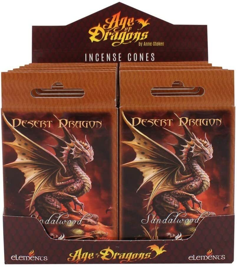 Yoga Meditation Desert Dragon Fragranced Incense Cones Pack of 12 by Ann... - $27.99