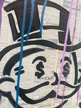 E M Zax &quot;Mr. Monopoly&quot; 1/1 Mixed Meida On Panel With Glitter Neon Light H/S Coa - £5,306.20 GBP