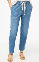 J.CREW Womens Jeans Relaxed Jogger Blue Jeans 31x28 Drawstring Soft Denim Sz 28 - £8.27 GBP