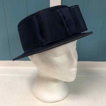Vtg navy blue Joe Bill Miller Michael Howard 100% Wool church hat made i... - $32.82