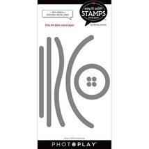 PHOTOPLAY Say It with Stamps Die Set-#9 Slim Penny Slider, White - £11.87 GBP