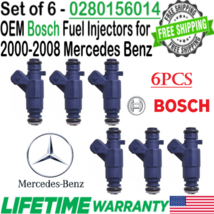 Genuine Bosch 6 Pieces Fuel Injectors for 2001-2005 Mercedes Benz C240 2.6L V6 - $112.85