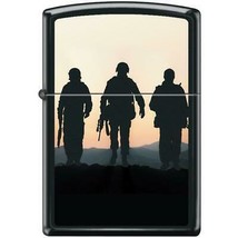 Zippo Lighter - U.S. Soldiers at Sunset Black Matte - 854048 - $30.56