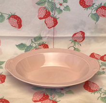 Vintage TS&amp;T Lu-Ray Pastels oval serving bowl Sharon Pink 1940s 1950s - $10.00
