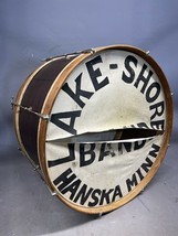 Antique Slingerland Marching Bass Drum 1930s Chicago Badge Wood Grain Super Kick - $463.44