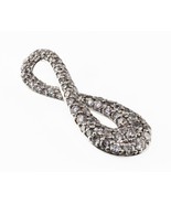 Agatha Paris Sterling Silver and Pave CZ Infinity Pendant No Chain - $1,645.57 MXN