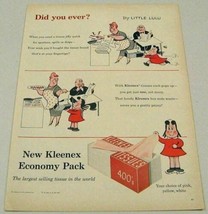 1956 Print Ad Kleenex Facial Tissues Little LuLu Cartoon - $13.66