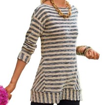 Soft Surroundings Marina Pullover Tunic Sweater Striped Women&#39;s Size Large - £30.43 GBP